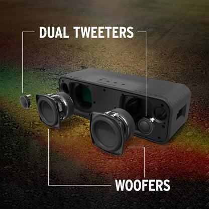 Klipsch Detroit Portable Bluetooth Speaker – 20 Hours Battery, IP67 Waterproof