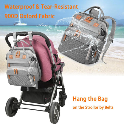 Astro alan Baby Diaper Bags with Changing Station, Waterproof Diaper Bag Backpack for Moms Dads