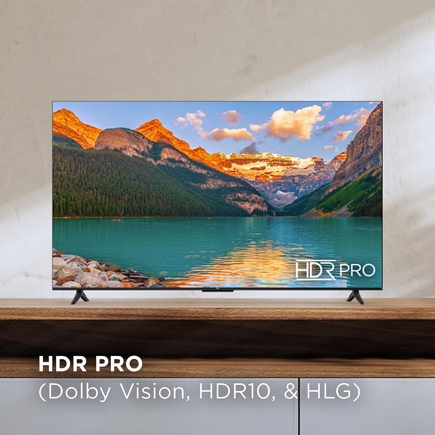 TCL 55-Inch Class S4 4K LED Smart TV with Fire TV (55S450F-CA), Dolby Vision HDR, Dolby Atmos, Alexa Built-in, Apple Airplay Compatibility, Streaming UHD Television, Black - PuriLite