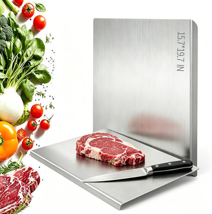 Titanium Cutting Board for Kitchen,Katuchef 100% Pure Titanium Cutting Board,Double-Sided Food-Grade Metal Chopping Boards,Easy to Clean, Non-Stick & Odor-Resistant(19.7" X 15.7"/ 50 X 40cm)