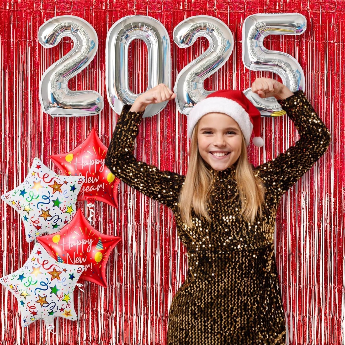 BRAVESHINE Pink Glitter Tinsel Foil Fringe Curtain - 2 Pcs 3.2x8.2 ft Metallic Party Supplies Photo Backdrop for Girl Princess Birthday Unicorn Bachelorette Butterfly Bridal Shower Party Decorations