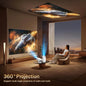 [Built-in App] Mini Projector 1080P Full HD, 4K Projector with 180° Rotation, Portable Projector WiFi 6&Bluetooth 5.2 Support, Featuring Auto Keystone Correction, HDMI/USB Connectivity White