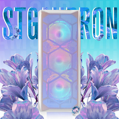 STGAubron Gaming Desktop PC, Radeon RX 590 8G GDDR5, Intel i7 Xeon E5 2.5G up to 3.3G, 32G DDR3, 1T SSD,600M WiFi, BT 5.0, RGB Fan x 6, RGB Keyboard & Mouse & Mouse Pad, W10H64