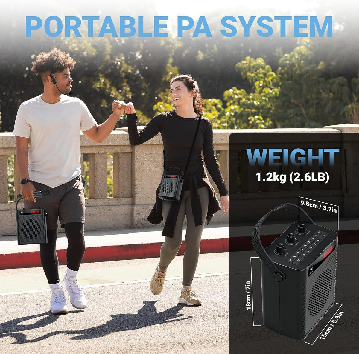 Voice Amplifier with Wireless Handheld Microphone 40W