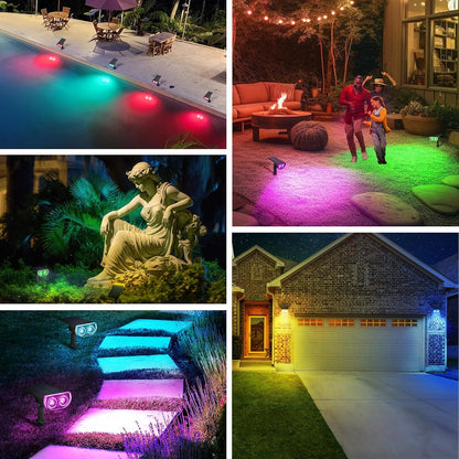 Linkind Halloween Solar Spotlights Outdoor Waterproof Multicolor 6 Pack
