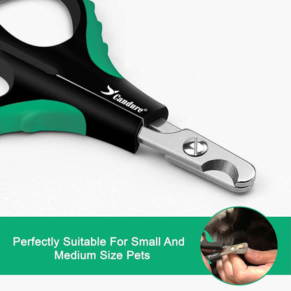 Candure Cat Nail Clippers Stainless Steel Cat Claw Trimmers for Rabbits,Guinea Pigs, Birds, Puppies, Kittens and Small Animals- Pet Nail Clippers for Professional and Home Use (Black)