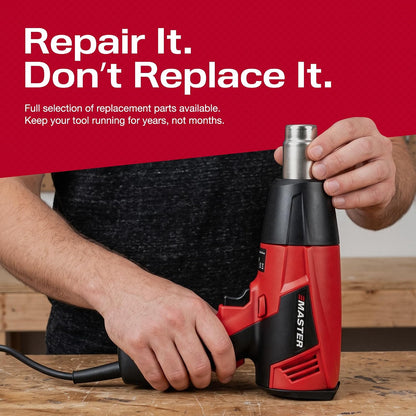 Master Appliance Proheat PH-1200A Electric Heat Gun - Quick Touch & Adjustable Temperature Heat Gun, Compact & Lightweight Variable Temperature Heat Gun Kit for Industrial Crafting Tools & Equipment