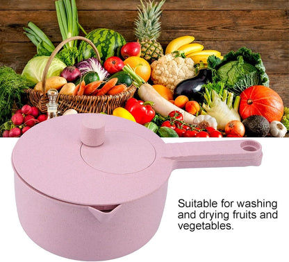 Salad Spinner,Lettuce Spinner Vegetable Washer Dryer Drainer Strainer with Bowl Colander,Vegetable Drainer Manual Salad Dehydrator Vegetable Washing Basket(Blue)