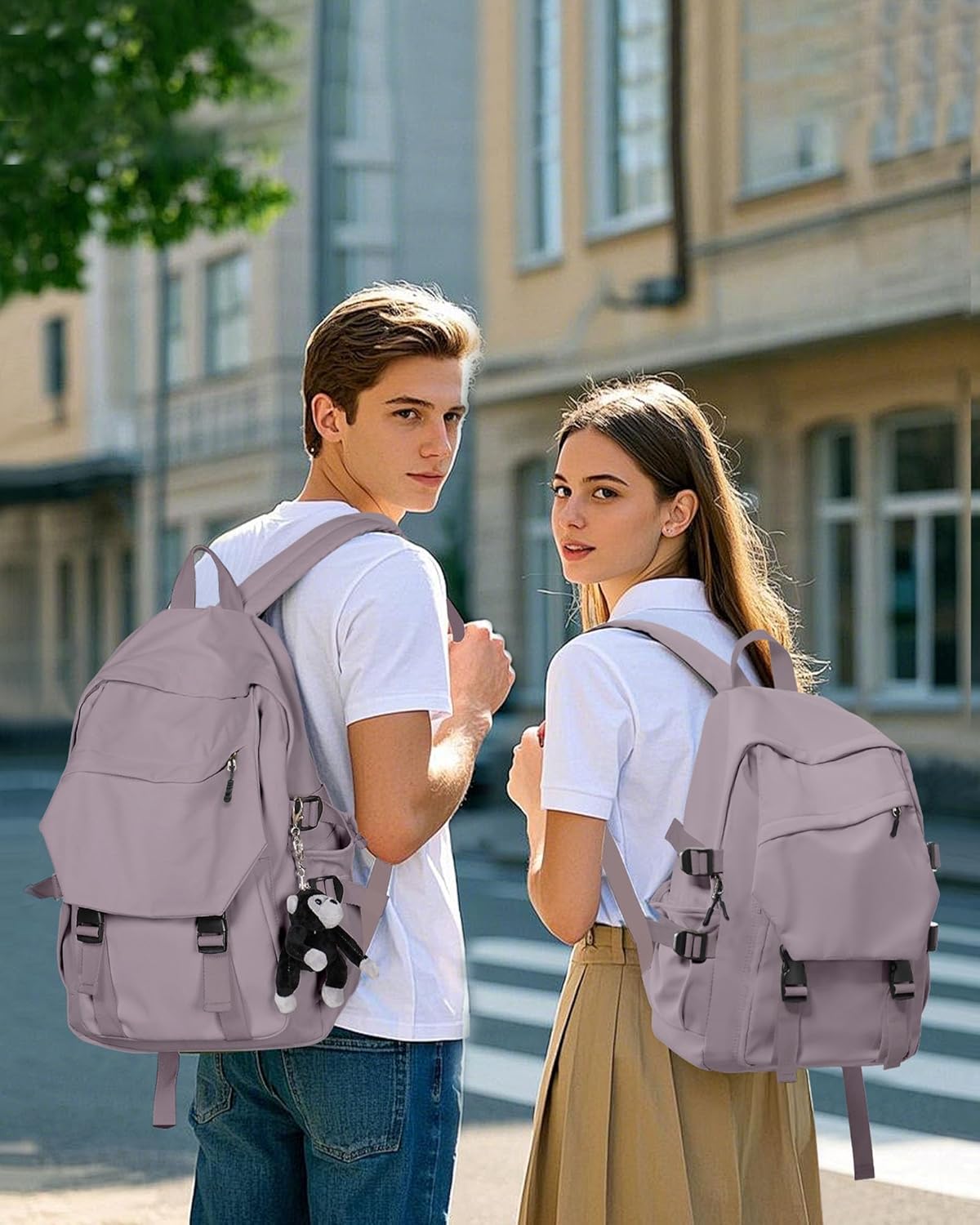 School Backpack for Women Men College High School Bags for Boys Girls Casual Daypack Laptop Backpack Waterproof Black Bookbag Travel Rucksack