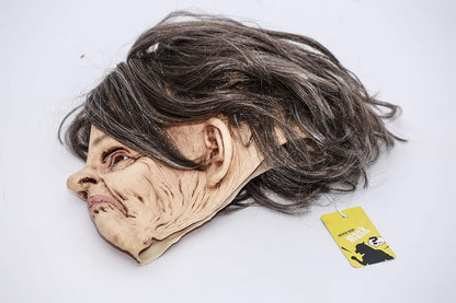 CreepyParty Novelty Halloween Costume Party Latex Human Head Mask Old Lady