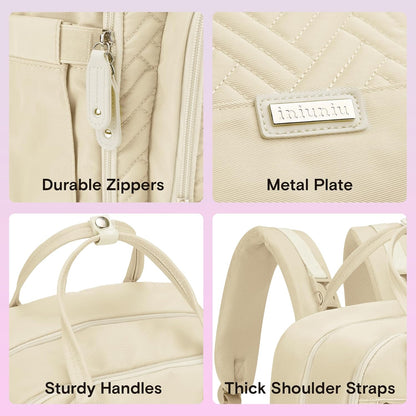 Diaper Bag Backpack, iniuniu Large Baby Bags with Diaper Pouch, Washable Changing Pad, Pacifier Case and Stroller Straps