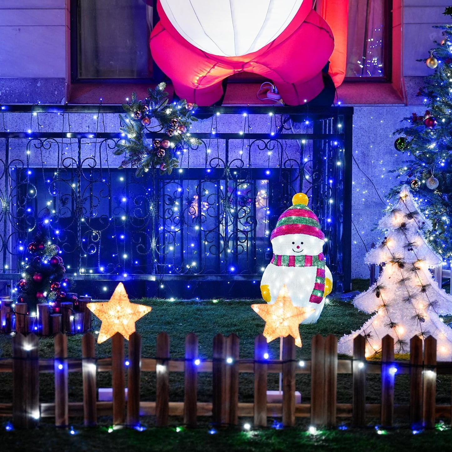 JMEXSUSS 66ft 200 LED Halloween Lights Outdoor, Orange String Lights Clear Wire, 8 Modes Orange Halloween Christmas String Lights Plug in for Tree Indoor Patio Garden Thanksgiving Decorations