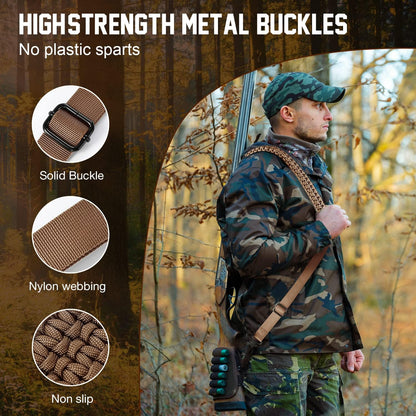VVAAGG Two-Point Sling with Swivel, Non-Slip Paracord Sling with Adjustable Length Strap