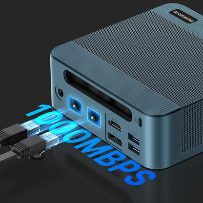 BOSGAME Mini PC P2 Pro, Intel i9-12900H (14C/20T,up to 5GHz) 32GB DDR5 RAM 1TB PCIe Gen 4 NVMe SSD Mini PC, 1x Thunderbolt 4 Port, 2X 2.5G LAN Ports,4K Triple Display, WiFi 6E, Bluetooth 5.2