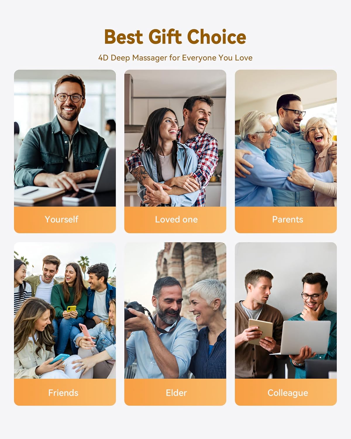 KNQZE® Shiatsu Neck and Shoulder Massager, Back Massager with Heat, 4D Deep Kneading Massager Pillow for Neck Shoulder, Leg, Body Muscle Pain Relief, Best Gifts for Dad Mom, Home Office Use(NOT Cordless)