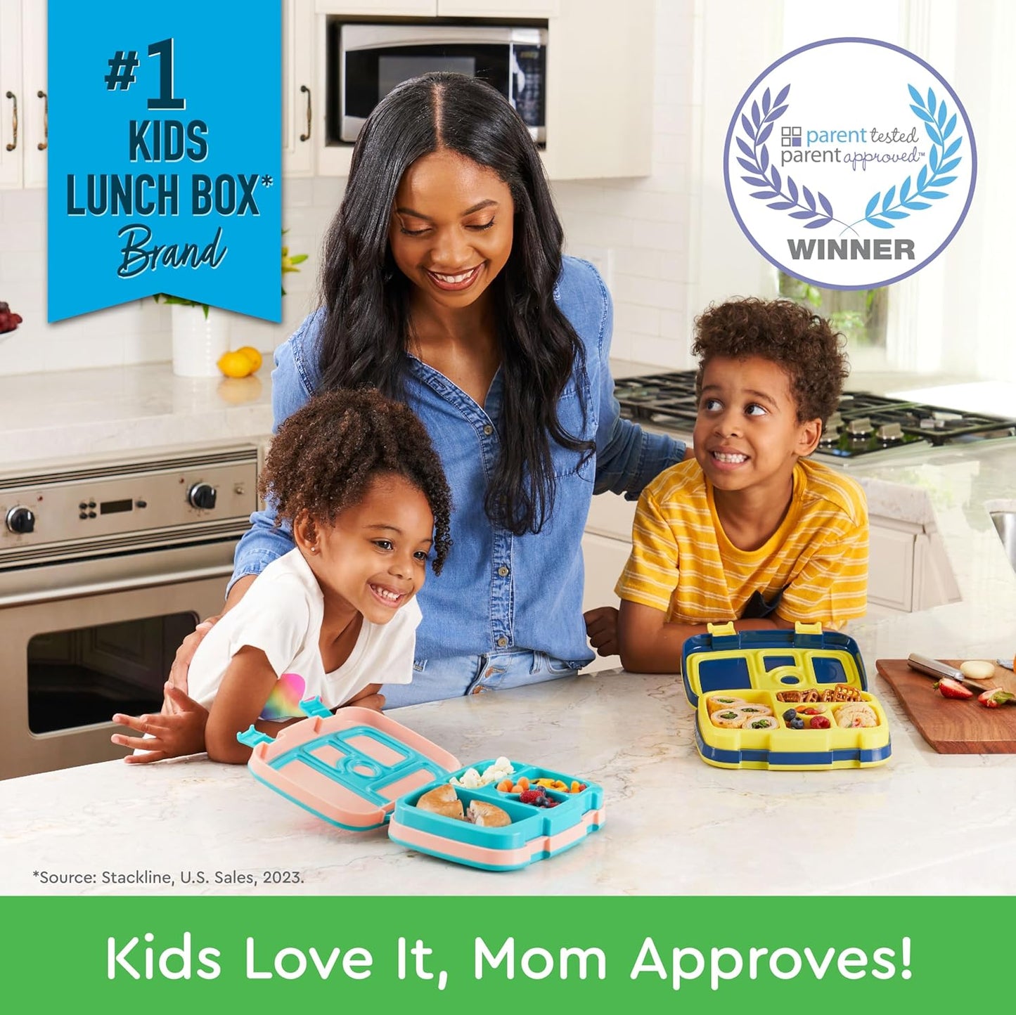 Bentgo Kids Prints (Unicorn) - Leak-Proof, 5-Compartment Bento-Style Kids Lunch Box - Ideal Portion Sizes for Ages 3 to 7 - BPA-Free and Food-Safe Materials