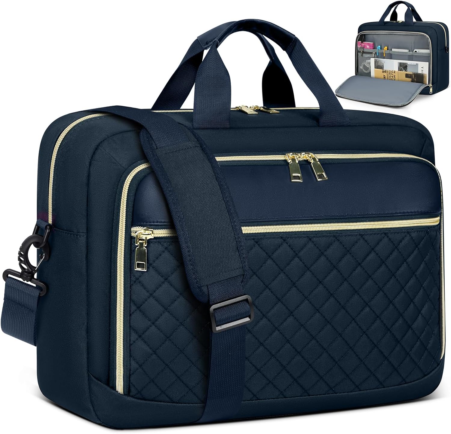 Laptop Bag 17 Inch Laptop Briefcase for Women Waterproof Computer Messenger Bag Professional Laptop Case for Business Work - PuriLite