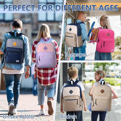 School Backpack for Kids,Lightweight Water Resistant Work Travel Backpack for Women Men Teens VONXURY