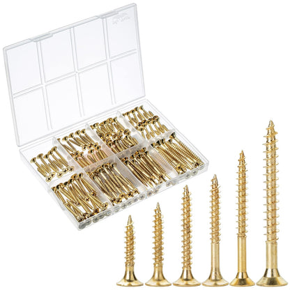 Mr. Pen Wood Screws Assortment Kit, 152 Pcs, Phillips Tips, Wood Screws, Screws, Assorted Screws, Screws Set, Flat Head Screws, Assorted Wood Screws, Screws Assortment, Screw Set Assortment