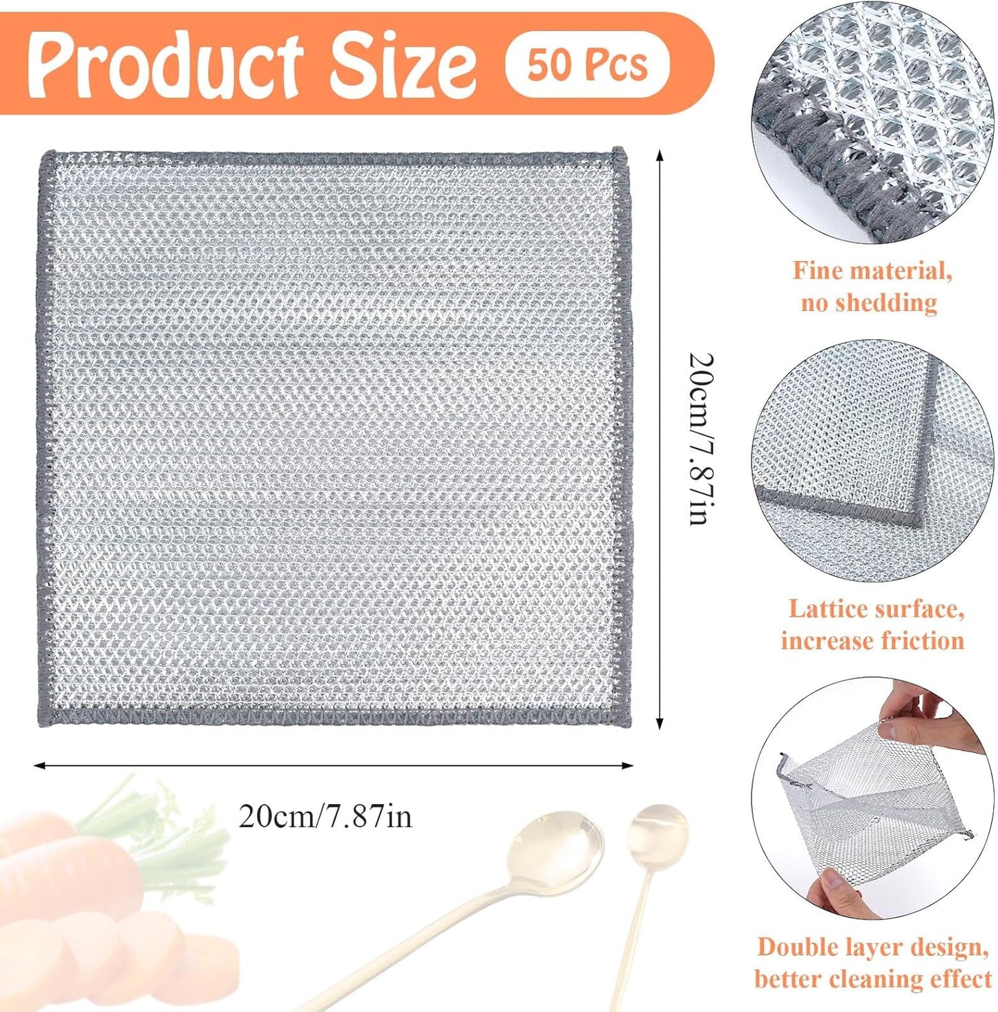 Purilite Select – Worldity 50Pcs Double-Sided Dishwashing Rags