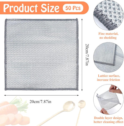 Purilite Select – Worldity 50Pcs Double-Sided Dishwashing Rags