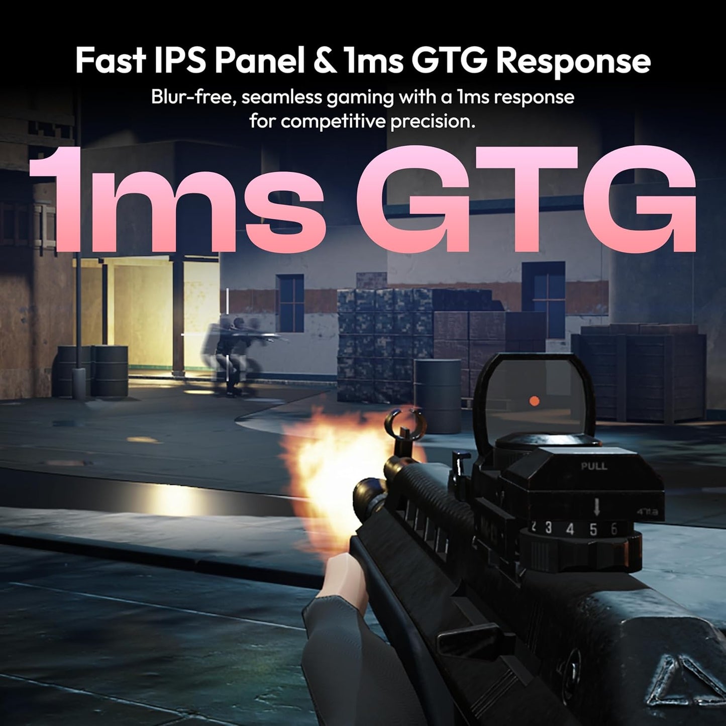 Pixio PX248 Wave 24 inch 200Hz Refresh Rate FHD 1080p Resolution Fast IPS Panel 1ms GTG Response Time Adaptive Sync Gaming Monitor with Adaptive Sync