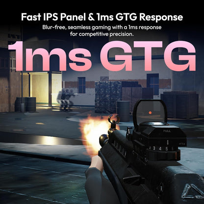 Pixio PX248 Wave 24 inch 200Hz Refresh Rate FHD 1080p Resolution Fast IPS Panel 1ms GTG Response Time Adaptive Sync Gaming Monitor with Adaptive Sync