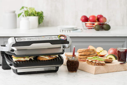 T-fal Optigrill, Electric Indoor Grill, 6 Auto Cooking Modes, Smart Sensor Techology, Nonstick removable plates, Stainless Steel Exterior, Panini Press, Precision Grilling