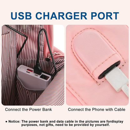 WINDARS Backpacks for Girls, 15.6 Inch School Bag Cute Waterproof laptop Bookbag Large College Backpack for Teen Women Students Anti Theft Travel Daypack Black