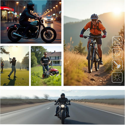 Powersports Glasses Safety Motorcycle Goggle, Anti-fog, Z87 Wrap around, Hunting, Riding, Mowing, Fit Men and Women