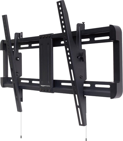 Amazon Basics Tilt TV Wall Mount with Horizontal Post Installation Leveling for 32-Inch to 86-Inch TVs