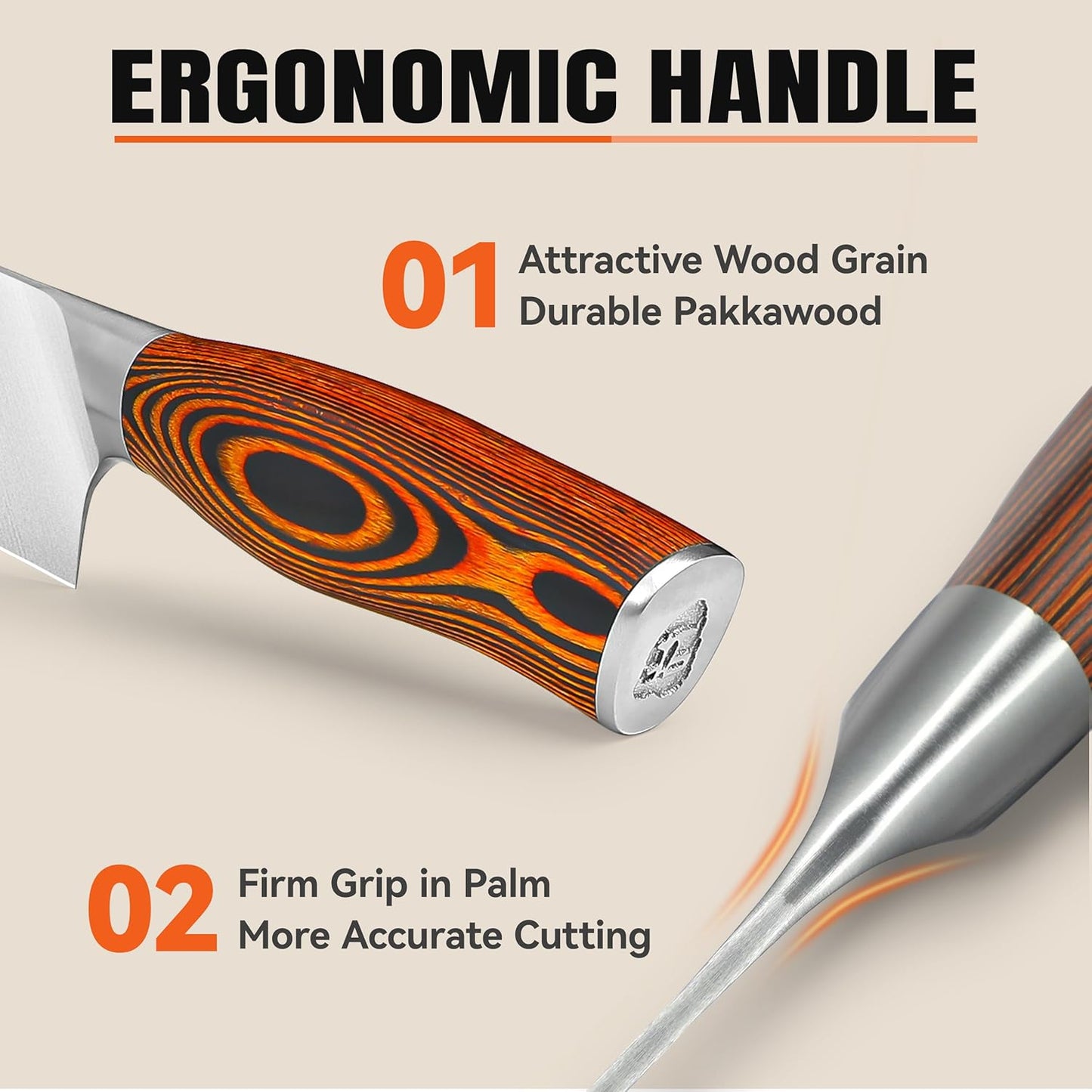 TUO Boning Knife - Razor Sharp Fillet Knife - High Carbon German Stainless Steel Kitchen Cutlery - Pakkawood Handle - Luxurious Gift Box Included - 7 inch - Fiery Phoenix Series