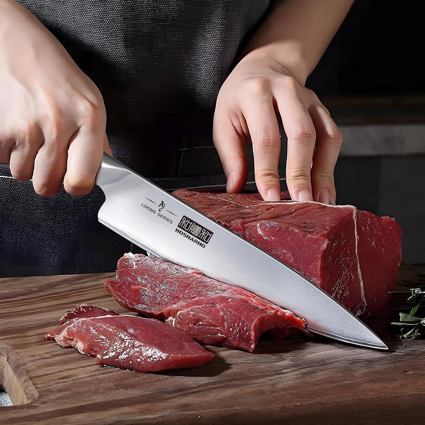 HOSHANHO 16-Piece Knife Set, Japanese High Carbon Stainless Steel Kitchen Knife Set, Ultra Sharp Chef Knife Block Set with Sharpener