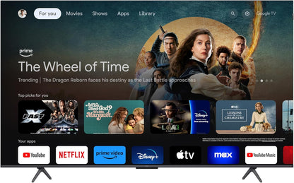 TCL 50-Inch Q65 QLED 4K UHD Smart TV with Google TV (50Q651G-CA, 2024 Model) Dolby Vision, Dolby Atmos, HDR Pro+, Voice Remote, Works with Alexa, Streaming Television