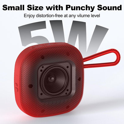 Bobtot Portable Bluetooth Speakers Wireless Speaker with Built-in Mic, Red