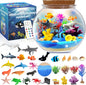 Ocean Light-Up Terrarium Craft Kit for Kids – DIY LED Night Light with Sea Animal Figures, Creative Arts and Crafts Gift for Boys and Girls Ages 4–12 - PuriLite