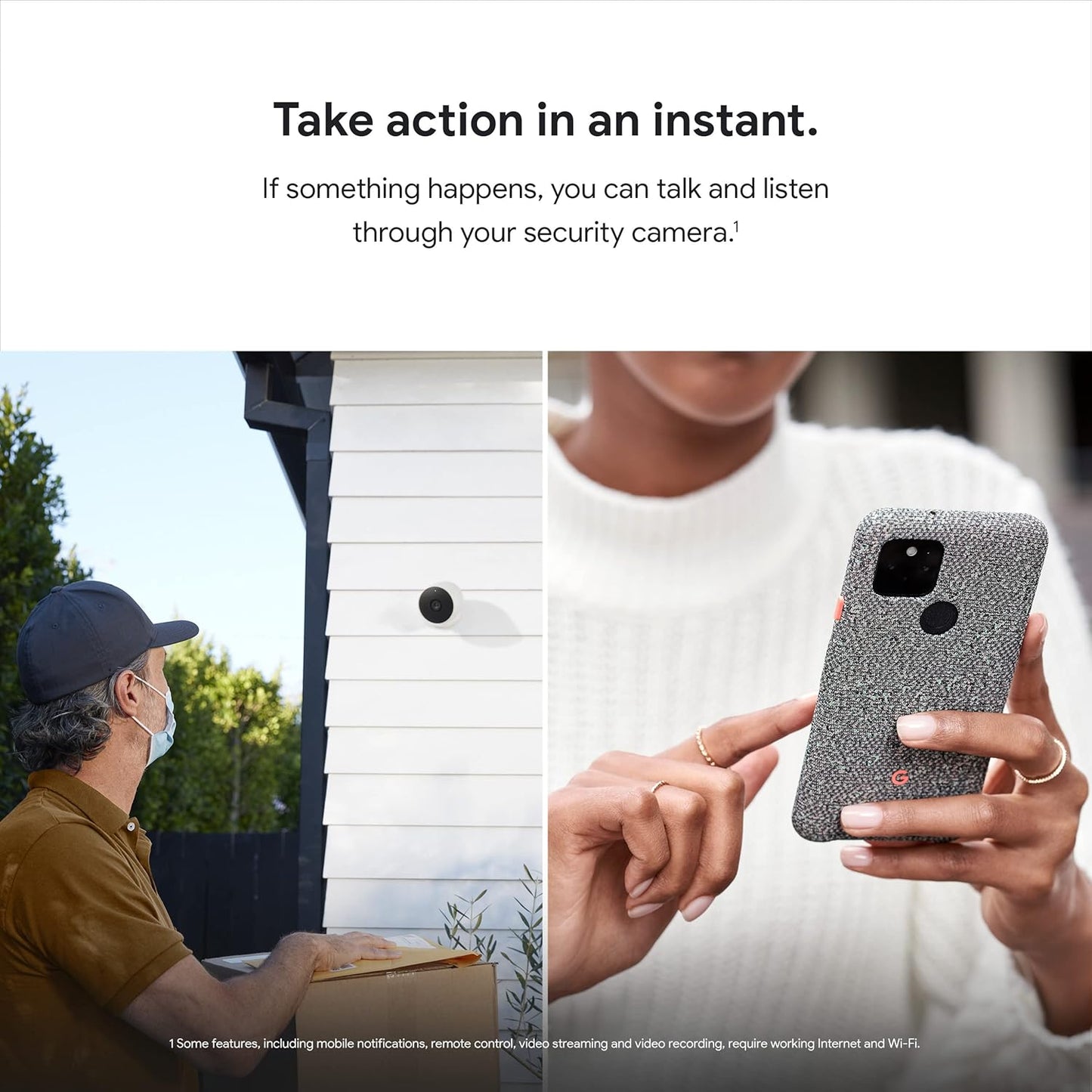 Google Nest Security Cam (Wired) - 2nd Generation - Snow