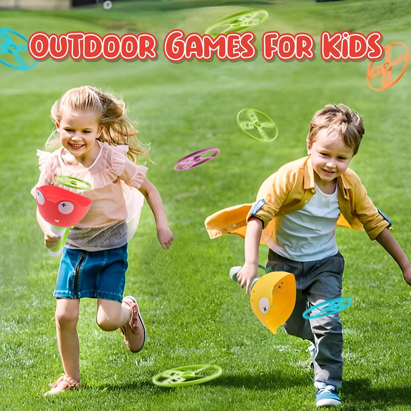 Kids Outdoor Capture Catching Game Toy for Ages 4–8 – Manual Flying Disc Chasing Game for Indoor and Outdoor Family Play - PuriLite