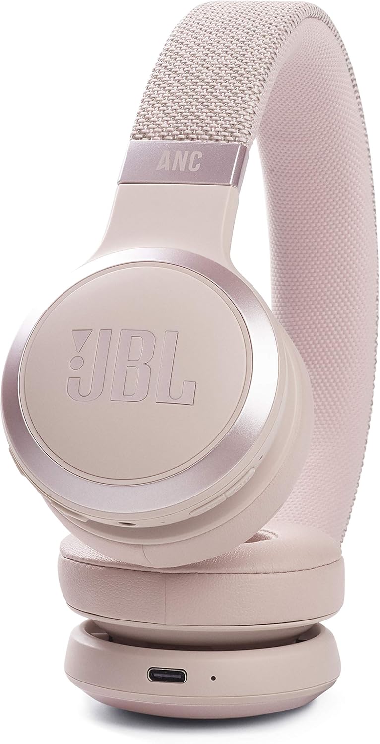 JBL Live 460NC - Wireless On-Ear Noise Cancelling Headphones with Long Battery Life and Voice Assistant Control - Black