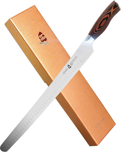TUO Boning Knife - Razor Sharp Fillet Knife - High Carbon German Stainless Steel Kitchen Cutlery - Pakkawood Handle - Luxurious Gift Box Included - 7 inch - Fiery Phoenix Series