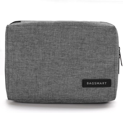 BAGSMART Electronic Organizer, Travel Cable Organizer Double Layer Electronics Accessories Cases Portable for Tablet 7.9", USB Drive, Cords, Black