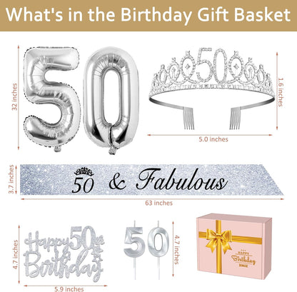 65th Birthday Decorations for Women, Including 65th Birthday Sash and Crown, Cake Topper and Candles, Number Balloons Rose Gold, 65 Year Old Gifts for Women