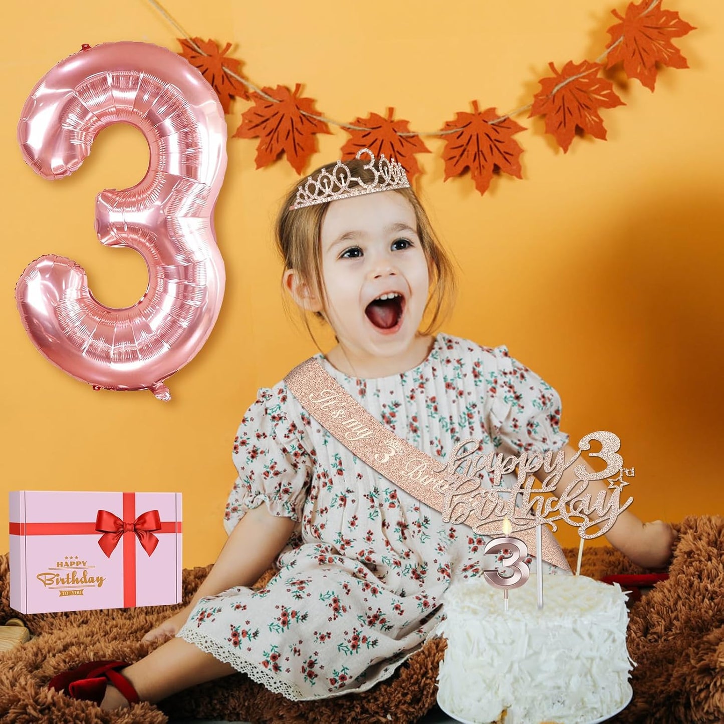 65th Birthday Decorations for Women, Including 65th Birthday Sash and Crown, Cake Topper and Candles, Number Balloons Rose Gold, 65 Year Old Gifts for Women