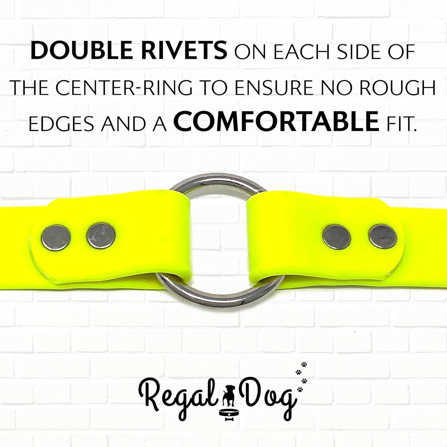 Regal Dog Products Small Orange Waterproof Dog Collar and Leash Set - Vinyl Coated, Biothane Puppy Pet Training Collar with Heavy Duty Center Ring & 5'ft Leash - Other Sizes for Medium & Large Dogs