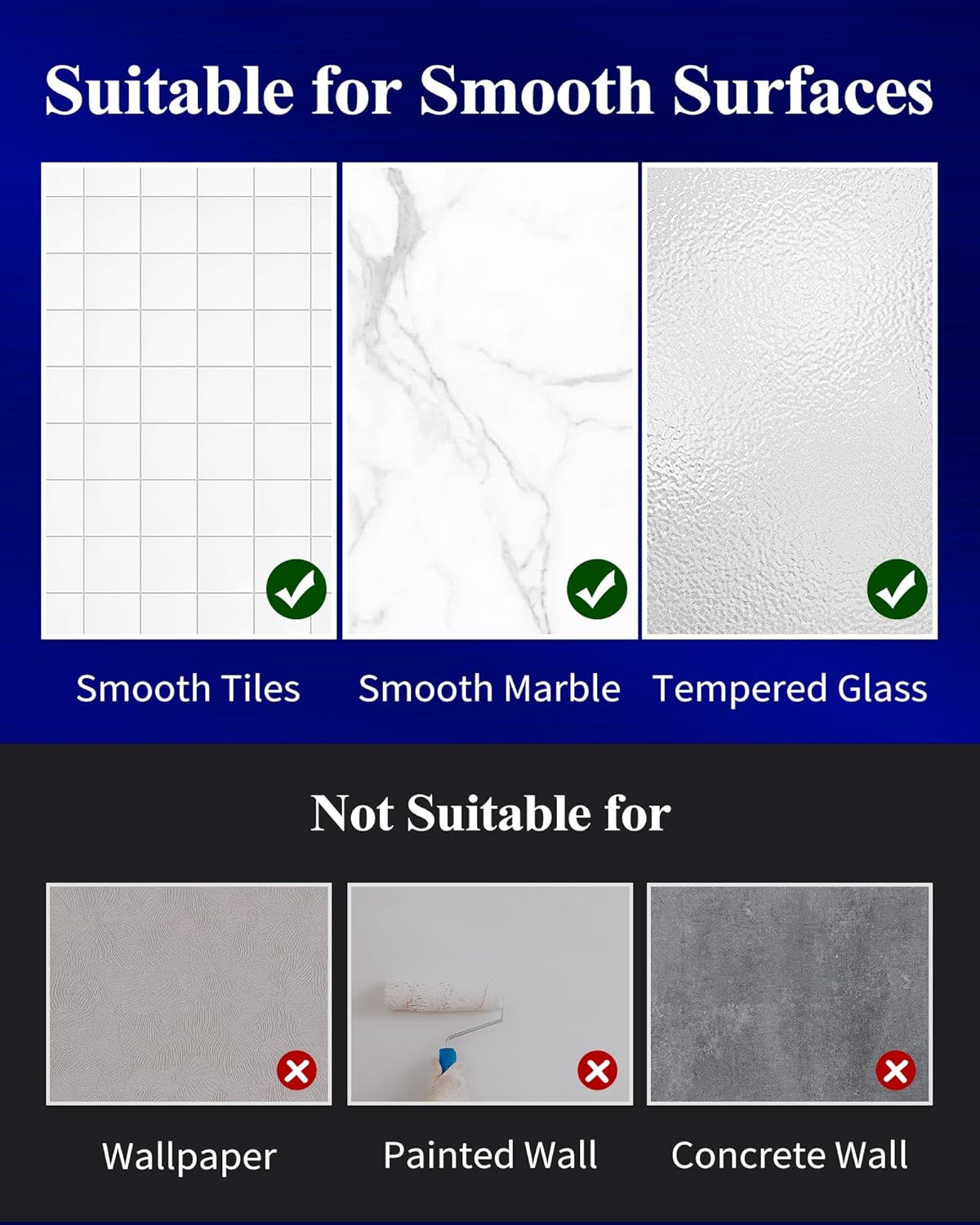 Kitsure Large Shower Caddy - 2 Pack Adhesive Shower Organizer, Drill-Free Shower Shelves for Inside Shower, Rustproof Bathroom Shelf Shower Shelf for Bathroom, Black