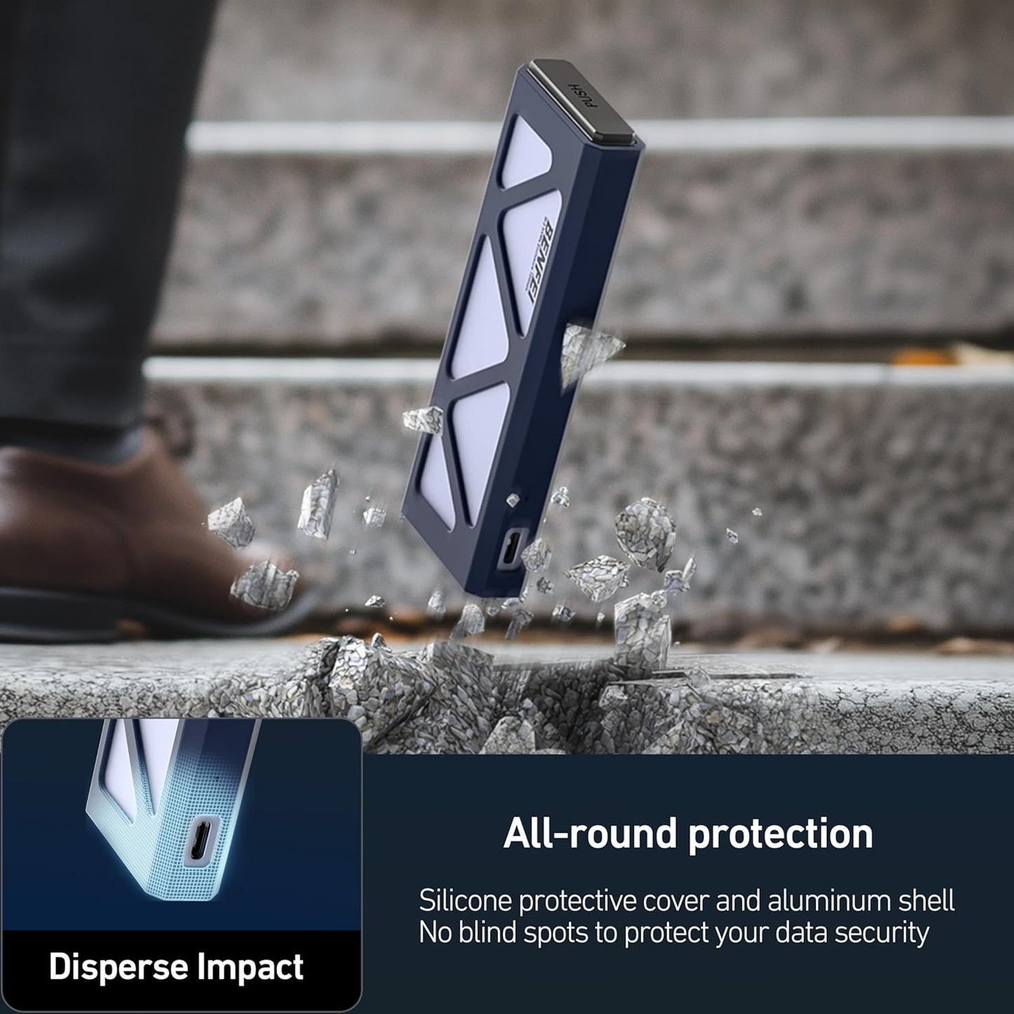 M.2 NVMe SSD Enclosure | Tool-Free USB-C 10Gbps Adapter | Supports 2230/2242/2260/2280 SSDs | External Hard Drive for PC and Laptop | Power Loss Protection with Aluminum Alloy Shell - PuriLite