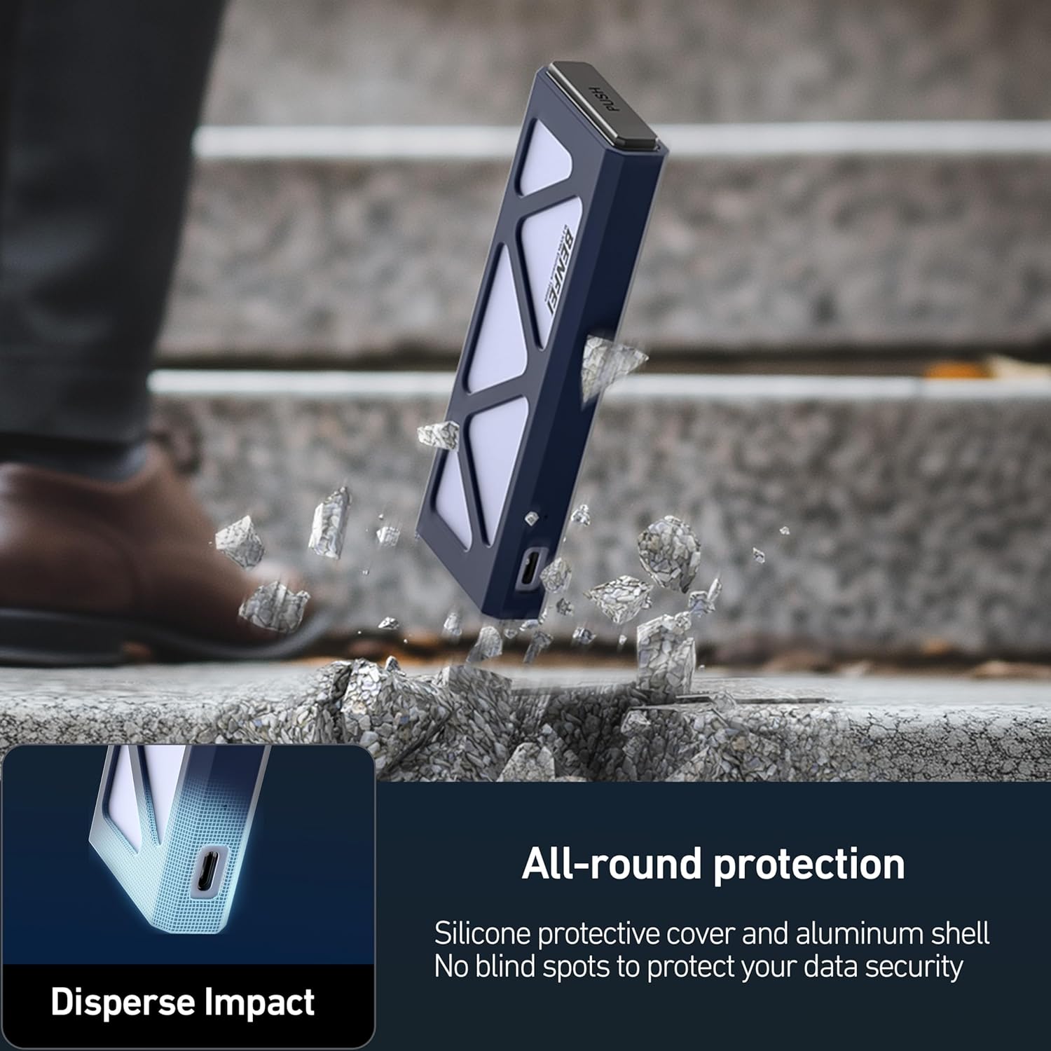 M.2 NVMe SSD Enclosure | Tool-Free USB-C 10Gbps Adapter | Supports 2230/2242/2260/2280 SSDs | External Hard Drive for PC and Laptop | Power Loss Protection with Aluminum Alloy Shell - PuriLite