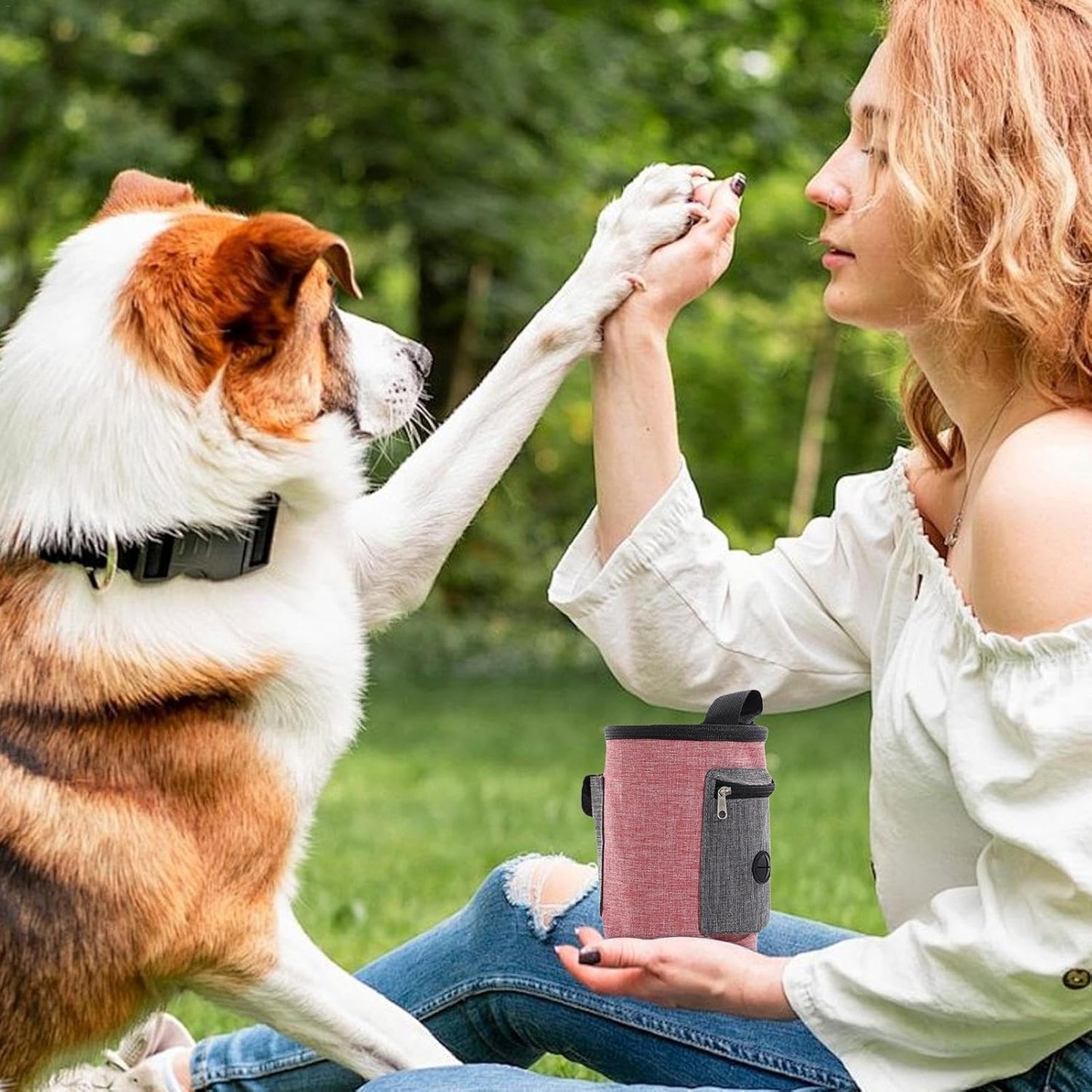 Dog Treat Pouch Bag | Portable Dog Treat Snack Bag Pouch | Dog Treat Carrier Holder, Treat Storage Holder for Travel Dog Walking Puppy Training
