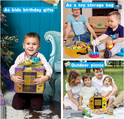 Kids Lunch Bag Insulated Back to School Reusable Tote Lunch Box for Girls Boys-Game Play