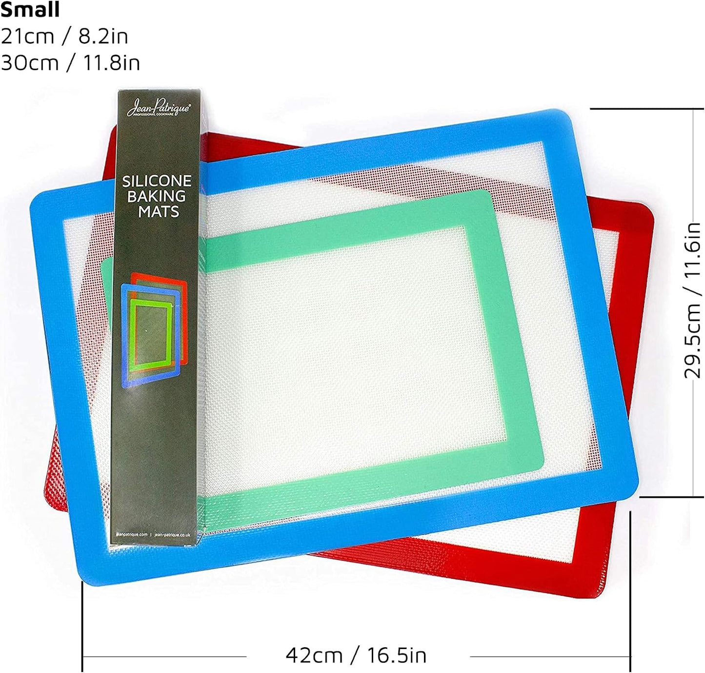 Silicone Baking Mats - Set of 3 Environmentally Friendly Macaron Silicone Mats for Baking Reusable Baking Sheets from Jean-Patrique